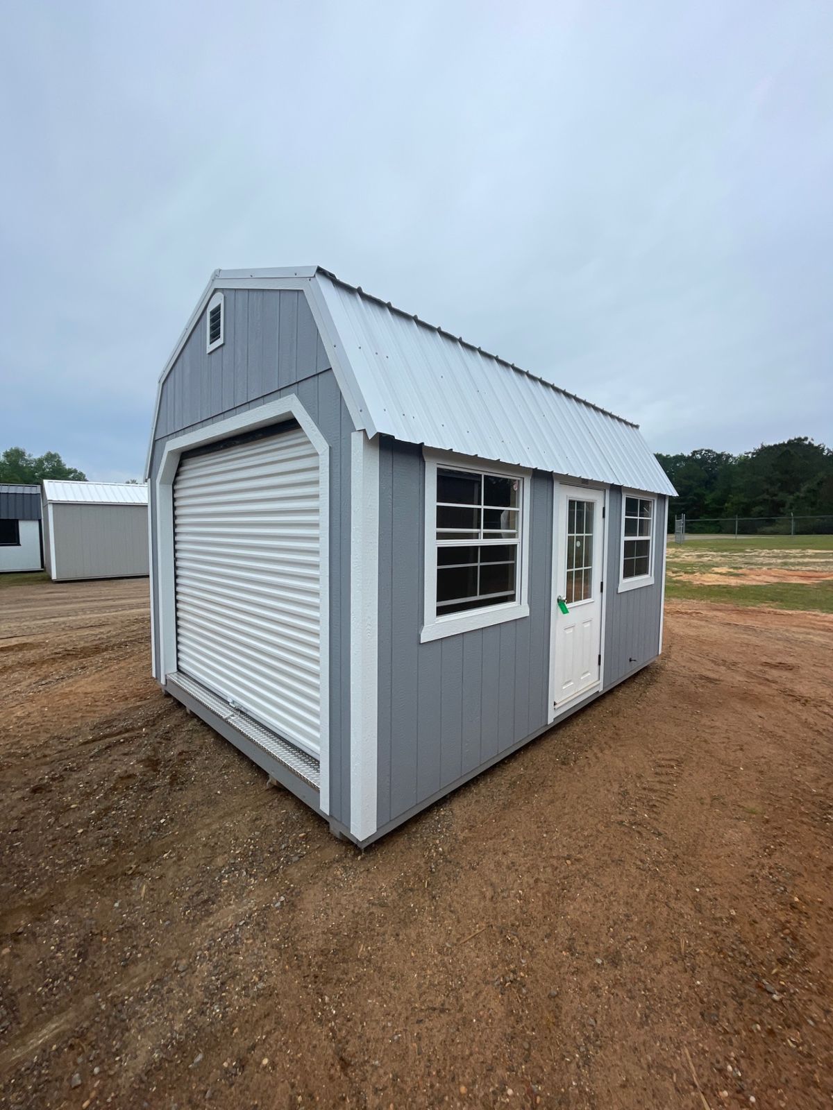 Lofted garage 12x16 with roll-up door